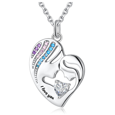 OEM trendy 925 Sterling zilveren hart hanger halsketting met hypoallergeen Oostenrijkse kristal