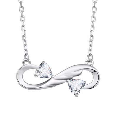 YASVITTI 925 Sterling Silver Infinity Heart Necklace Hoogwaardig Kubisch Zircon Luxe Vrouwen Necklace Juwelen Wholesale
