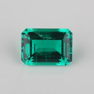 7*9mm Octogon Smaragd Gesneden Groen Synthetische Smaragd Steen Forever Eén Kleur Moissanite