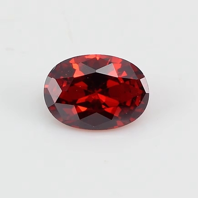 8*12 mm Kleur moissanite Oval bloedrood kristalglas Moissanite voor verlovingsringen