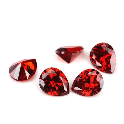 Vintage moissanite verlovingsringen losse edelstenen verschillende kleuren Peervorm 6x4mm Synthetische Kubische Zirconia