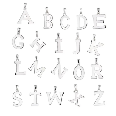 925 Sterling zilver alfabet letters halsketting hanger gepersonaliseerde initiële charmes sieraden