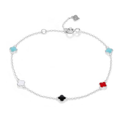 18cm 1.1g Vier van de de Meerminstaart van de Bladarmband SGS van de het Zirkoonarmband