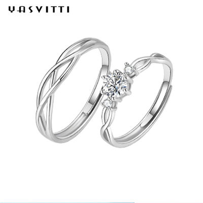0.21cm 0.071oz Sterling Silver Jewelry Rings ODM de Verlovingsring van Bergkristalzircon