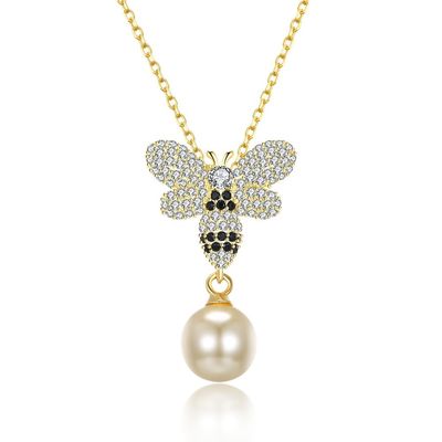 Manierodm Vlinderkristal 0.27in Parel 3.93g Sterling Silver Jewelry Necklaces