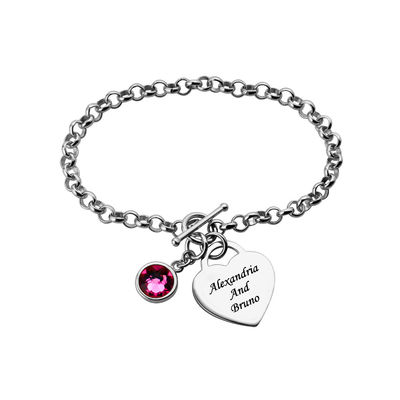 0.72X0.6in 0.7oz Sterling Silver Personalized Bracelet Stainless Zilveren S925 Hart Gevormde Armbanden
