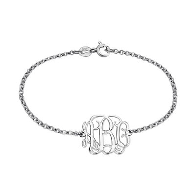 7.48in 0.42oz Sterling Silver Personalized Name Bracelets Zilveren de Armbandodm van de Naamplaat
