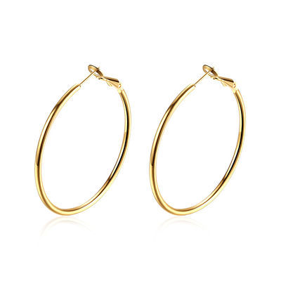 40mm de Goud Geplateerde Oorringen van de Douanehoepel om OEM van 8.2g Rose Gold Overeenkomst