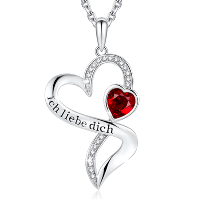 925 Sterling Silver Heart Pendant Necklace 18“ in Lengte Dubbele Eindeloze Liefde
