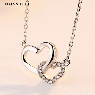 Vrouwenjuwelen Classic 925 Sterling zilveren halsketting Harthalsketting OEM