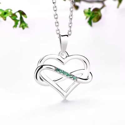 YASVITTI ODM OEM 925 Sterling Silver Sparkling Heart Necklace 5A Zirconia Rhodium Plated Hollow Necklace Hanger Juwelen