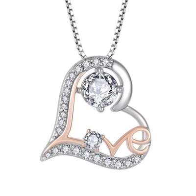 YASVITTI Ik hou van je Hart Hanger Halsketting Verjaardag Valentijnsdag Moedersdag Kerstmis Moeder Geschenken Juwelen Voor Vrouwen