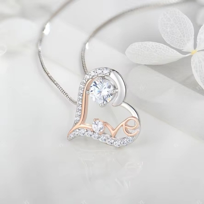 YASVITTI Ik hou van je Hart Hanger Halsketting Verjaardag Valentijnsdag Moedersdag Kerstmis Moeder Geschenken Juwelen Voor Vrouwen
