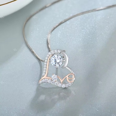 YASVITTI Ik hou van je Hart Hanger Halsketting Verjaardag Valentijnsdag Moedersdag Kerstmis Moeder Geschenken Juwelen Voor Vrouwen
