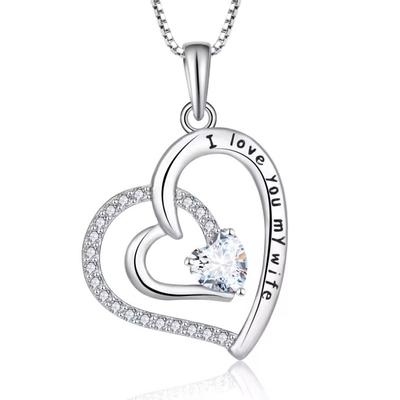 YASVITTI Juwelen Ik hou van je tot de maan en terug hanger ketting 925 Sterling zilver klassieke hart ontwerp ketting