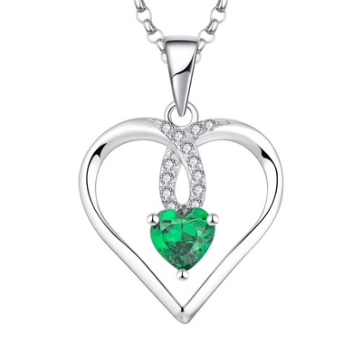 YASVITTI Hoge kwaliteit Glanzend hart 5A Zirconia halsketting Rhodium geplatte 925 Sterling zilver halsketting Juwelen