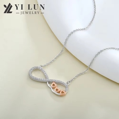 YASVITTI Groothandel Gepersonaliseerd High End Zilveren Ketting Rozen Goud Geplatte Hart Ketting Ketting voor Juwelen