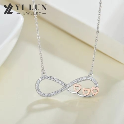 YASVITTI Groothandel Gepersonaliseerd High End Zilveren Ketting Rozen Goud Geplatte Hart Ketting Ketting voor Juwelen