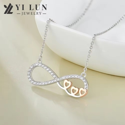 YASVITTI Groothandel Gepersonaliseerd High End Zilveren Ketting Rozen Goud Geplatte Hart Ketting Ketting voor Juwelen