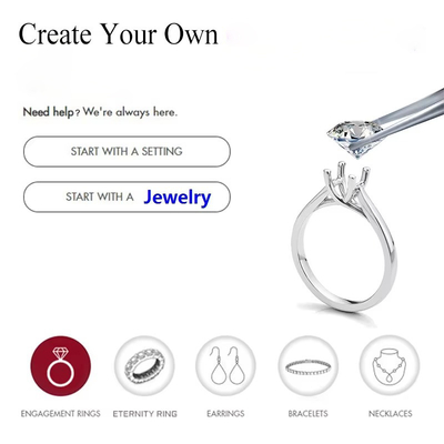 Wit Helder Juwelen Kleur Moissanite Hart Pijl Stralende Ringen Gesneden