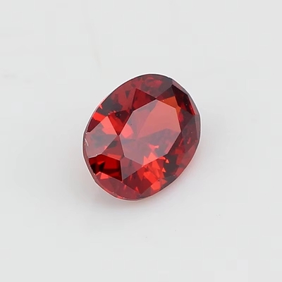 8*12 mm Kleur moissanite Oval bloedrood kristalglas Moissanite voor verlovingsringen