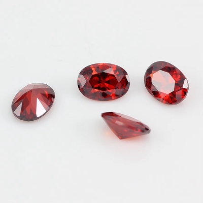 8*12 mm Kleur moissanite Oval bloedrood kristalglas Moissanite voor verlovingsringen
