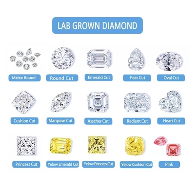 3 karaat Kleine grootte Smaragd gesneden Vvs Lab gegroeid Diamant Melee Moissanite voor sieraden