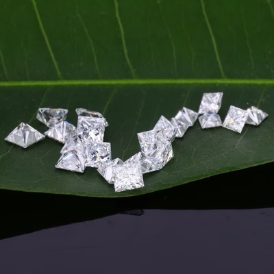 Princess Cut 1.4*1.4-4*4mm Melee HPHT DEF VS Vierkant Lab Created Diamonds Moissanite