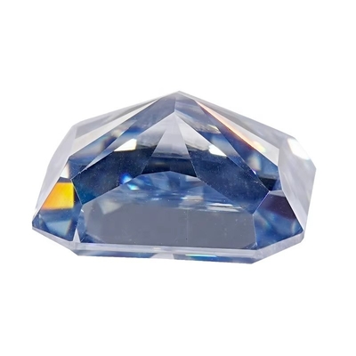 VVS 1ct Vermorzeld ijs Radiant Cut Loose Moissanite Diamant Blauw Melee Moissanite