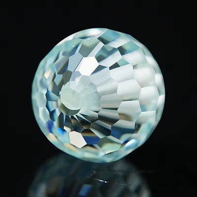Edelsteen materiaal synthetisch laboratorium gemaakt ronde blauwe moissanite kraal voor juwelen maken