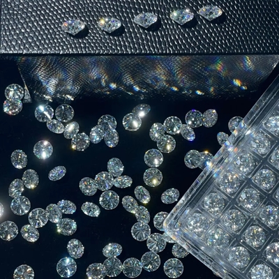 5mm-20mm VVS1 Wit rond gesneden losse Moissanite steen warmtebehandeld voor stud oorbellen
