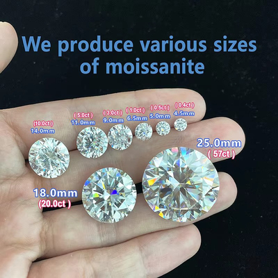 Ring Wit losse Moissanite Diamant 1.0 CT Per Pack Kleine Grootte Ronde Melee Moissanite