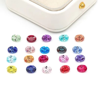 Gekleurde 6*8 mm ovaal gesneden Lab gegroeide Diamant 22 Multi kleur 1,5ct Saffiraat Rubyn smaragd losse edelsteen