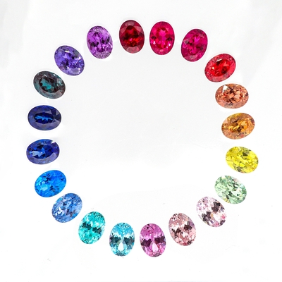 Laboratorium Groeid Jedi Bloed gekleurde Ruby Oval Briljante Snijding Gecertificeerd Laboratorium Gemaakt Ruby