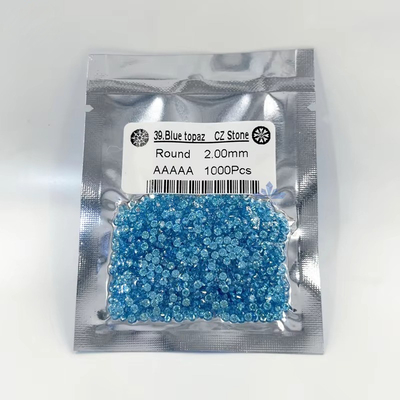 Witte ronde machine gesneden synthetische kubische Zirconia Cz steen voor verlovingsringen