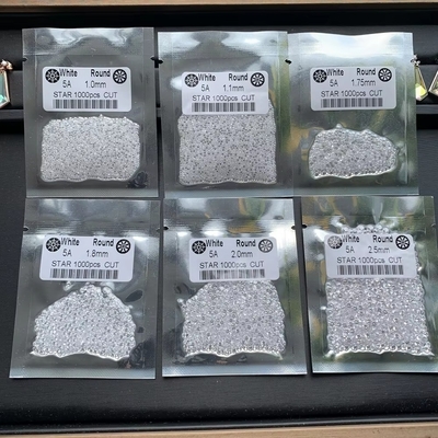 5A Kwaliteit 1000 stuks/zak 1 mm - 3,0 mm Steen Edelstenen Witte Kubische Zirconia Voor Juwelen