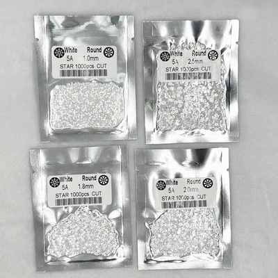5A Kwaliteit 1000 stuks/zak 1 mm - 3,0 mm Steen Edelstenen Witte Kubische Zirconia Voor Juwelen