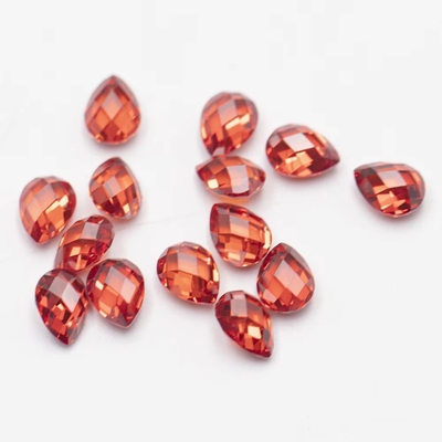 Roze Granaat Groen Wit Oranje Blauw Edelstenen Peervorm Dubbele Schildpad Gezichtelijke Kubische Zirconia