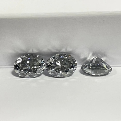 Groothandel 0.5ct 1ct 2ct Grijs Mossinate diamant Gem Grijs Kleur ovaal Peer gesneden losse natuurlijke moissanite trouwringen