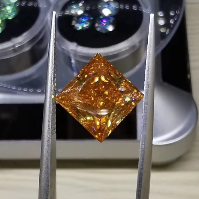 Prinses Cut Levendige Gele Mosanita VVS Loze Smaragd Moissanite Diamant Moissanite Ringen Roze Moissanite Belofte Ring
