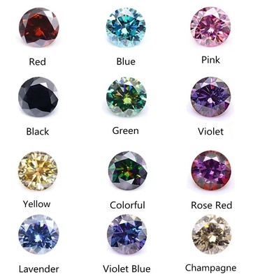 Fabrikanten Groothandel moissanite losse steen Diamant Test GRA ronde diamant losse moissanite stenen voor sieraden