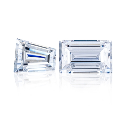 Moissanite solitaire ring Groothandel Mossanite Gem Conical Baguette Cut Charles VVS Loose Moissanite Diamant edelsteen