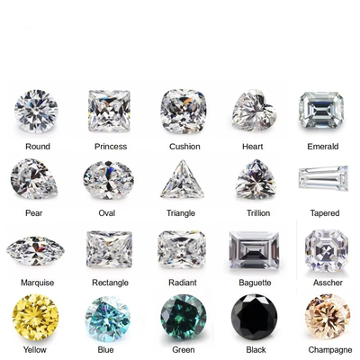 Moissanite solitaire ring Groothandel Mossanite Gem Conical Baguette Cut Charles VVS Loose Moissanite Diamant edelsteen