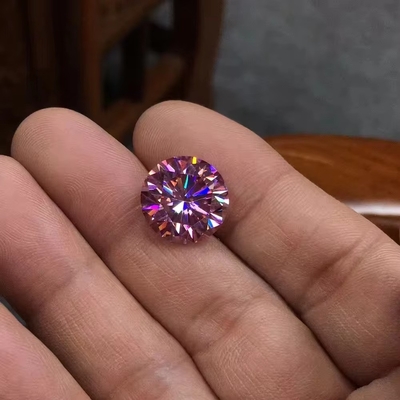Groothandel laboratorium gemaakt wit geel rood roze zwart blauw diamant rond briljant los gesneden moissanite voor sieraden