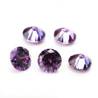 Synthetische kubische Zirconia losse edelstenen voor sieraden Geburtssteen Ronde snij 4mm-10mm