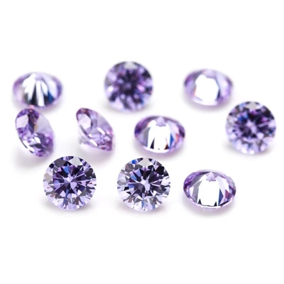 Synthetische kubische Zirconia losse edelstenen voor sieraden Geburtssteen Ronde snij 4mm-10mm