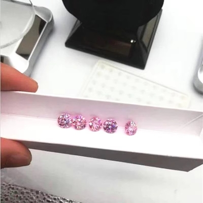 GRA-certificaat Roze kleur 3 mm tot 12 mm Moissanite Diamant VVS1 Ronde Briljante los gesneden Moissanite stenen
