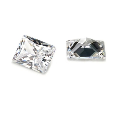 Fabriek Groothandel Edelstenen Kleur Moissanite Rechthoek 3A 5A losse Kubische Zirconia Stenen 4ct Voor Moissanite Ring