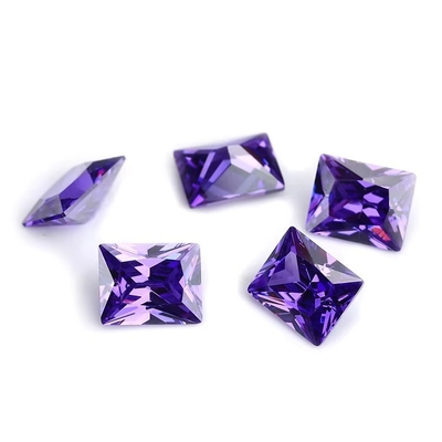Fabriek Groothandel Edelstenen Kleur Moissanite Rechthoek 3A 5A losse Kubische Zirconia Stenen 4ct Voor Moissanite Ring