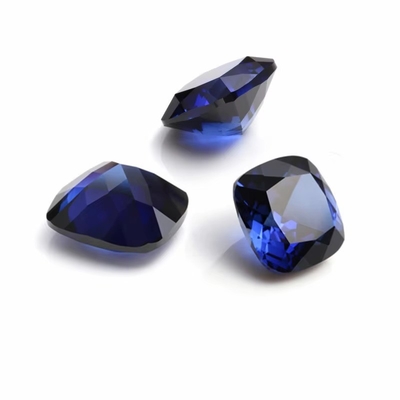 Unieke Moissanite Synthetische Saffira Steen Kussen Snij 34# Blauw Corundum losse edelsteen Voor sieraden maken